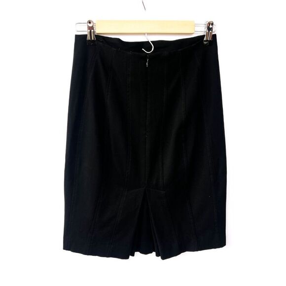 Express Black Pleated Accordion Detail Pencil Business Skirt Size 2 - Picture 5 of 8